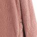 Bigfanshu Womens Sweaters Solid Fleece Asymmetrical Button Hem Plus Size Hoodie Top Sweater Blouse Pink - Buy Online on GoSupps.com