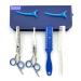 LIGICKY Baby Hair Cutting Scissors Set Professional Safety Round Tip Stainless Steel Hair thinning Shears Bang Hair Scissor for Kids/Salon/Home Safety Set(blue)