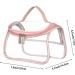 Heavy Duty Waterproof Clear Cosmetic Bag - Pink Travel Makeup & Toiletry Organizer - Buy Online on GoSupps.com