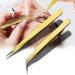 Eyelash tweezers professional stainless steel tweezers for eyelash extension eyelash tweezers for artificial eyelashes (2#)