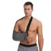 Breathable Arm Sling Rotator Cuff Support Adjustable Dislocated Shoulder Strap Immobilizer Broken Fracture Bones Surgical Recover Protector for Men and Women Forearm Shoulder Wrist Elbow Injury Grey