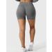 QOQ Women Seamless Scrunch High-Waisted Butt Lifting Fitness Shorts - Solid Light Grey Large - Buy Online on GoSupps.com
