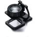 Professional ES Vision aids Pocket with Scale Desktop Hands Free Folding 10X HD Lens Loupe for Scale Measurement Identification Wenwan Coins Identification Statio Full of Stars