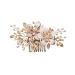 Flower Hair Comb Clips For Women Accessories Prom Gold Color Bridal Wedding Hair Bride Headpiece