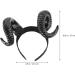 Large Horn Headband Black Devil Horn Hair Hoop Cosplay Ox Horn Hair Accessories for Party Halloween - Buy Online on GoSupps.com