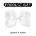 DEEKA 16 PCS White 4 Inch Hand-made Hair Bow Grosgrain Ribbon Alligator Clips for Girls - Buy Online on GoSupps.com