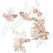 budiniao 4 Pieces Wedding Flower Hair Combs Decorations Headpieces Set Stylish Elegant Girls Headwear Beautiful Bridal Headdress Pink - Buy Online on GoSupps.com