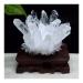 Stone Crafts 1pc Natural White Crystal Cluster Stone geomantic furnishings degaussing Transfer Home furnishings Town Wealth Crystal Cluster (Size : 40-50g)