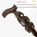 Wooden Walking Stick Solid Cane Wooden Crutch Non- Slip Hand- Carved Solid Wood Cane for Elderly Walking and Outdoor Travel - Buy Online on GoSupps.com