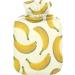 NAANLE Cartoon Banana Heat Bottle - 1L Transparent Hot Water Bottle for Pain Relief & Cold Therapy | Ideal Hand & Foot Warmer - Buy Online on GoSupps.com