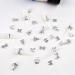30pcs Alloy Silver Crown and Bow Nail Charms with Clear Rhinestone - Nail Art Accessories for Women and Girls - Buy Online on GoSupps.com