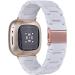 V-MORO Resin Strap for Fitbit Versa 3/Sense - White | Lightweight Bracelet with Stainless Steel Buckle | Replacement Band for Fitbit Versa 3/Sense - Buy Online on GoSupps.com