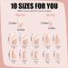 LADYING 24 Pcs Almond Short False Nails | White Swirl French Press On Nails | Trendy Oval Stick On Nails for Women - Buy Online on GoSupps.com