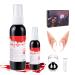 CAKKA Fake Blood Spray Washable  3oz Blood Splatter with Vampire Costume Makeup Kit  Halloween Adult Vampire Teeth Fangs Elf Ears Accessories  Fake Blood for Clothes Face Decoration Decor