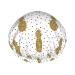 Gold Glitter Pineapples Fruit Printed Shower Cap Bath Cap Waterproof Shower Caps Fits All Head Sizes All Hair Textures for Women Hair Bath Caps