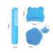 Children's Bath Set: Silicone Shower Brush Massage Comb & Tartar Remover - Ideal for Pool & Cleaning - Buy Online on GoSupps.com