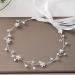 Hair Vine Crystal Headband Pearl Headpiece for Wedding Bride Bridesmaid