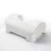 Luxe Comfort Soft & Ergonomic Toilet Footstool with Removable Soft Foam Cushion and Waterproof PU Leather Slipcover, Adjustable 5-7 Inch Height, White