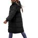 Winter jacket women women winter single -colored long -arms fleece jacket with hooded warm winter parka cuddly jacket ladies fluffy jacket ladies winter elegant winter jacket ladies warm waterproof black m