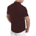 MIUERSA Men's Summer Ice Silk Short Sleeve Shirt - Wine, Medium - Buy Online on GoSupps.com