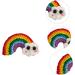 FRCOLOR Kids Pairs Rainbow Barrettes korean hair clips colorful hair clips kids barretes Hair Pin girl hair side clip Wool Felt Rainbow Charm hair bang clip alloy child to weave to - Buy Online on GoSupps.com