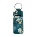 JooMeryer Women's Van Gogh Oil Painting Printed Chapstick Holders Lip Balm Holder Chapstick Sleeve Pouch Portable Pocket Keychains Teal Flower ONESIZE Teal Flower 1
