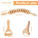Toatelu 3-Piece Wooden Massage Roller Set | Fascia Roll Scooter with Handle & Gua Sha Tool for Neck Legs & Back Therapy - Buy Online on GoSupps.com