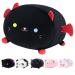 Mewaii 16'' Soft Devil Cat Plush Pillow Stuffed Animals Plushies Squishy Pillow - Fluffy Cuddle Plush Pillow Toys for Adults Girls Boys(Black) Black Devil Cat 16in/40cm