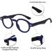 OCCI CHIARI Classic 3.50 Reading Glasses for Women - Trendy Round Rim Frames Durable Design Blue 3.5x Magnification - Buy Online on GoSupps.com