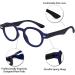 OCCI CHIARI Retro Round Reading Glasses Blue | Unisex Readers 1.0-6.0 Magnification - Buy Online on GoSupps.com
