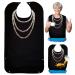 Hzyiq bibs for adults bibs for seniors washable eating apron with collecting bowl push buttons waterproof protection of clothing Latz large for men women older people disabled people