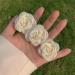 Ivory Flower Hair Clips | 2 Pcs Wedding Accessories for Women & Girls - Buy Online on GoSupps.com