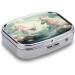 Trendy Unicorns Print Pill Box - 2 Compartment Portable Medicine Organizer for Pocket or Purse - Buy Online on GoSupps.com