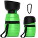 Pecute drinking bottle dogs for on the go dog drinking bottle silicone water bottle dog with foldable water bowl dog drinking bottle to go pet drinkable green m 500 ml m (500ml) green