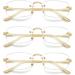 Buy Koosufa Borderless Reading Glasses Anti Blue Light Ultra Light Metal Frameless Strengths 0.0 to 4.0 | Perfect Visual Aid for Men & Women - Buy Online on GoSupps.com