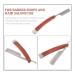 Lurrose Carbon Steel Straight Razor Kit | Professional Men's Straight Edge Barber Razor with Vintage Wood Handle for Precision Shaving - Buy Online on GoSupps.com