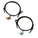 Bestvisse Set of 2 Luminous Butterfly Charm Bracelets Glow In The Dark Wristchains Magnetic Couple Jewelry for Men and Women