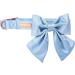 Unique Style Paws Silk Dog Collar - Adjustable & Durable Blue for Medium Dogs Perfect for Weddings - Size L - Buy Online on GoSupps.com