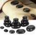 20 Premium Black Basalt Massage Stones - Oval Hot Spa Stones for Relaxation Essential Oils & Pedicure - Buy Online on GoSupps.com