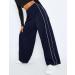 Athlisan Women's Y2K Black Parachute Pants - Baggy Wide Leg Track Pants (Large) - Buy Online on GoSupps.com