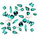 dijiusidy 50 Pieces Glass Crystal Set Eye-catching Personalized Nail Art Rhinestones DIY Handcraft Manicure Accessories for Card Making Malachite Green - Buy Online on GoSupps.com