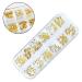 SILPECWEE 1200Pcs Gold Nail Art Studs Set with Tweezers and Picker Pencil - Manicure Decoration Kit with Feather, Shell, and Crystals - Buy Online on GoSupps.com
