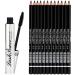 Jojomis 12pcs Waterproof Eyeliner Eyebrow Pencil Black + Curl Mascara - Buy Online on GoSupps.com