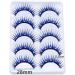 5 Pairs Fluffy Fake Eyelashes Faux Mink Fake Eyelashes Blue Shiny Rhinestone False Eyelashes 3D Thick Long Fake Eyelashes for Women Girls Party Stage Dance Makeup Masquerade - Buy Online on GoSupps.com