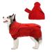 Jodsen Dogenbadel Red Dog Bradge super absorbent dog towel dry fast dog terry mantle soft adjustable for pets puppies cats dog bathrobe (64cm/XL red) 64cm/XL red