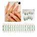 FEIlei 30Pcs Long Press on Nails Coffin French Fake Nails Tip Gradient Acrylic Nails Glossy False Nails for Women Girls