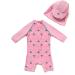Bonverano Baby Girls Long Sleeve Swimsuit UPF 50+ Sun Protection Pink Coco 18-24 Months - Buy Online on GoSupps.com