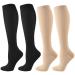 ZKHSeou 2 pairs of compression socks compression socks for women and men support socks suitable for running sport flying traveling cycling