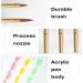 5 Pcs Round Sable Acrylic Nail Brush Set - Nail Art Tool Set No.2/4/6/8/10 (Golden) - Buy Online on GoSupps.com