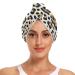 Leopard Face Cheetah Hair Towel 2 Pack Super Absorbent Hair Drying Towel Quick Dry Hair Turbans Head Towel with Button Twisty Wrap for Women Girls